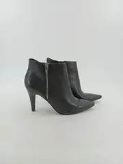 Vorschaubild 2 von Damen Stiefeletten Gr. 40 Schwarz Elegant Leder Stilettoabsatz