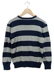 Vorschaubild 2 von Herren Pullover Gr. L 50 Gestreift Blau Baumwolle Casual