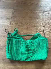 Vorschaubild 4 von Damen Crop Top Grün Lochstickerei Bandeau Gr. M 38