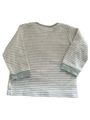 Vorschaubild 3 von Langarmshirt Gr. 80 Baby gestreift Teddybär Applikation Blau Weiß