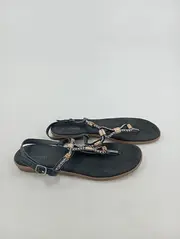 Vorschaubild 2 von Damen Zehentrenner Sandalen Gr. 39 Schwarz Modisch Strass