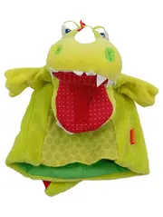 Vorschaubild 1 von Handpuppe Drache grün Plüsch Kaspertheater Kinder Spielzeug