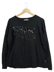 Vorschaubild 1 von EDC Damen Pullover Schriftzug Pailletten Weihnachten Langarm Schwarz L