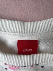 Vorschaubild 3 von Sweatkleid Mädchen Gr. 98 Langarm Herzen Rosa Weiß