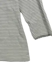 Vorschaubild 3 von Damen Langarmshirt Gr. 38/M Grau Gestreift Casual Baumwolle