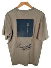 Vorschaubild 2 von Herren T-Shirt Beige Gr. XL Sportshirt Kurzarm Logo