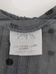Vorschaubild 3 von Kinder Bluse Gr. 86 Oliv Punkte Langarm Rippstrick Casual