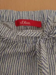 Vorschaubild 3 von Damen Bluse Gr. 40 Blau Weiß Gestreift Off-Shoulder Baumwolle