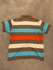 Vorschaubild 2 von Poloshirt Herren XL Gestreift Braun Blau Orange Sportlich