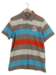 Vorschaubild 1 von Poloshirt Herren XL Gestreift Braun Blau Orange Sportlich