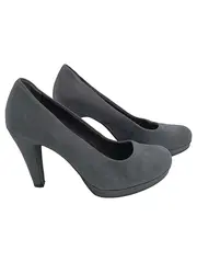 Vorschaubild 1 von Damen Pumps Grau Gr. 39 Elegant Plateau Blockabsatz
