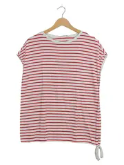 Vorschaubild 1 von Damen T-Shirt Ringelshirt Gr. 40 Weiß Rot Gestreift Maritim
