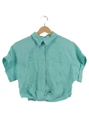 Vorschaubild 1 von Mädchen Hemdbluse Kurzarm Türkis Gr. 164 Casual