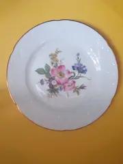 Vorschaubild 5 von KAISER Unterteller Porzellan Weiß Klassisch Blumenmuster Goldrand 20cm