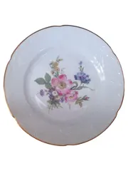 Vorschaubild 1 von KAISER Unterteller Porzellan Weiß Klassisch Blumenmuster Goldrand 20cm