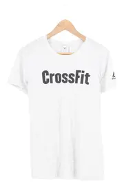 Vorschaubild 1 von Damen T-Shirt Grau Gr. 40/L CrossFit Sportshirt Kurzarm Polyester