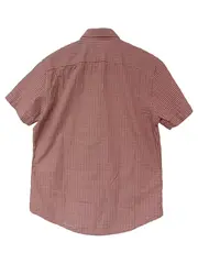 Vorschaubild 2 von Herren Freizeithemd Gr. 48/M Rot Kariert Kurzarm Casual