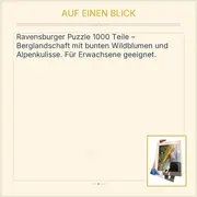 Vorschaubild 3 von Puzzle 1000 Teile Berglandschaft Alpen Blumen Landschaft Erwachsene