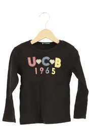 Vorschaubild 1 von Kinder Langarmshirt Gr. 104 Schwarz Logo Glitzer