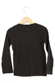Vorschaubild 2 von Kinder Langarmshirt Gr. 104 Schwarz Logo Glitzer