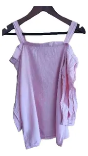 Vorschaubild 2 von EDC Damen Bluse Schulterfrei Rosa Gr. 38/M Casual Viskose