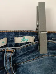 Vorschaubild 8 von Damen Jeans Shorts M/36 Destroyed Look Schnürung Blau Denim