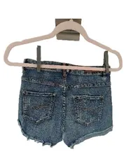 Vorschaubild 2 von Damen Jeans Shorts M/36 Destroyed Look Schnürung Blau Denim