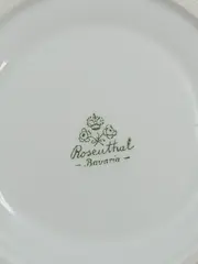 Vorschaubild 4 von Bavaria Untertasse Unterteller Porzellan Blumenmuster Goldrand 15cm