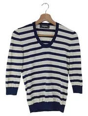 Vorschaubild 1 von Damen Pullover Gr. 38/M gestreift maritim 3/4-Arm