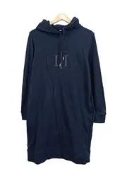 Vorschaubild 1 von Damen Kapuzenkleid Gr. M Blau Logo Freizeitkleid