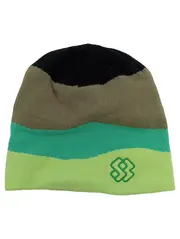 Vorschaubild 1 von Beanie Mütze Herren Streifen Logo Mehrfarbig Sportlich Outdoor Polyacryl