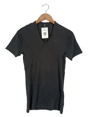 Vorschaubild 1 von Herren T-Shirt Gr. 34 Schwarz Casual V-Ausschnitt