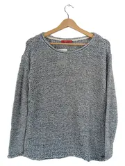 Vorschaubild 1 von Damen Strickpullover Gr. M Blau Meliert Baumwolle