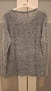 Vorschaubild 2 von Damen Strickpullover Gr. M Blau Meliert Baumwolle