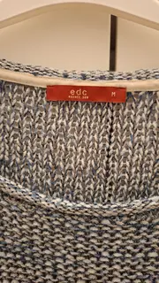 Vorschaubild 5 von Damen Strickpullover Gr. M Blau Meliert Baumwolle