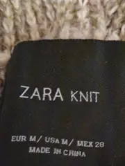 Vorschaubild 3 von Knit Strickjacke Damen Gr. M Beige Kapuze Lang Cardigan