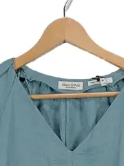 Vorschaubild 2 von Damen Leinenkleid Tunika Gr. 40 Petrol Casual Sommer