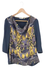 Vorschaubild 1 von Damen Bluse Gr. 36/S Mehrfarbig Gemustert Viskose 3/4-Arm Elegant