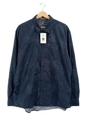Vorschaubild 1 von Herren Freizeithemd Langarm XXL Blau Allover-Print Regular