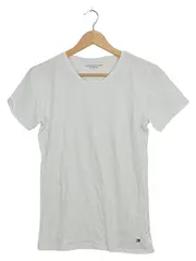 Vorschaubild 1 von Herren T-Shirt V-Ausschnitt Basic Weiß Gr. S