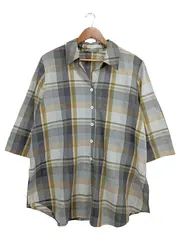 Vorschaubild 1 von Selection Hemdbluse Damen Gr. 46 Kariert Mehrfarbig