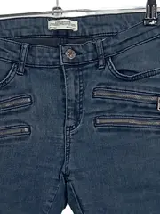 Vorschaubild 3 von Damen Jeans Slim Fit Hose Blau Gr. 36 Reißverschluss-Details