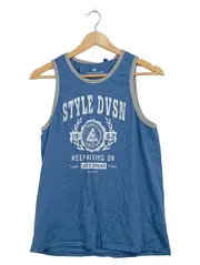 Vorschaubild 1 von Kinder Tanktop Gr. 164 Blau Logo Print Freizeit Baumwolle