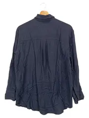 Vorschaubild 2 von Damen Bluse Gr. 38/M Blau Viskose Langarm Klassisch Casual