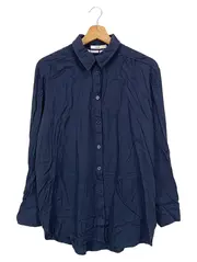 Vorschaubild 1 von Damen Bluse Gr. 38/M Blau Viskose Langarm Klassisch Casual