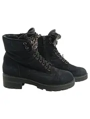 Vorschaubild 1 von Damen Stiefelette Gr. 39 Schwarz Strass Reißverschluss Kunstleder