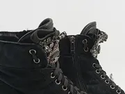 Vorschaubild 4 von Damen Stiefelette Gr. 39 Schwarz Strass Reißverschluss Kunstleder