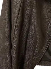 Vorschaubild 4 von Kunstlederjacke Damen Animal Print Braun Gr. 38 M Freizeit