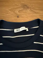 Vorschaubild 4 von Damen T-Shirt Crop Top Gestreift Los Angeles Gr. 38/M Blau