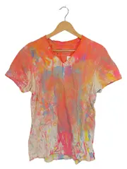 Vorschaubild 1 von Herren Freizeithemd Gr. S Mehrfarbig Batik Bunt Kurzarm